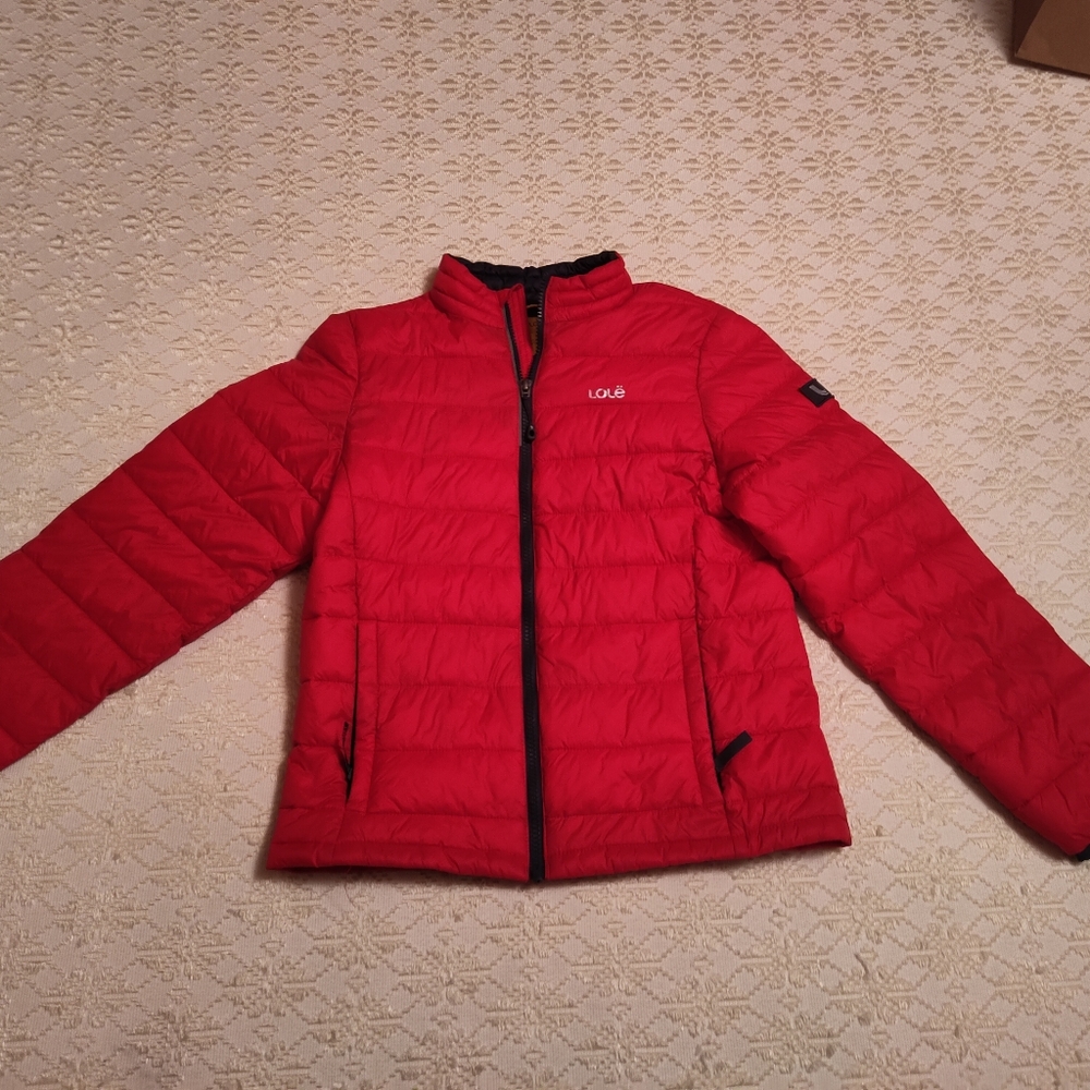 Lolë Girl's Red Light Puffer Spring Jacket - Picture 2 of 12